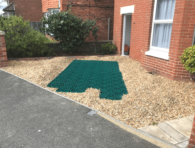 8m² Green X-Grid® DIY Gravel Driveway Work