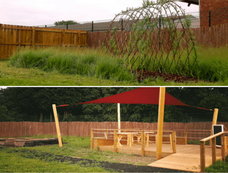 Versatile Rubber Grass Mats Outdoor Classroom