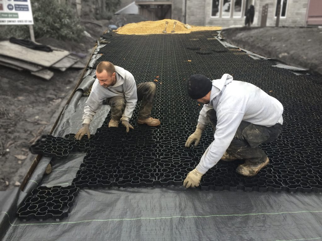 Taurus Gardening X-Grid Gravel Driveway During1