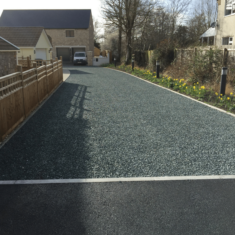 Domestic Gravel Driveway Installation using Black X-Grid® Panels