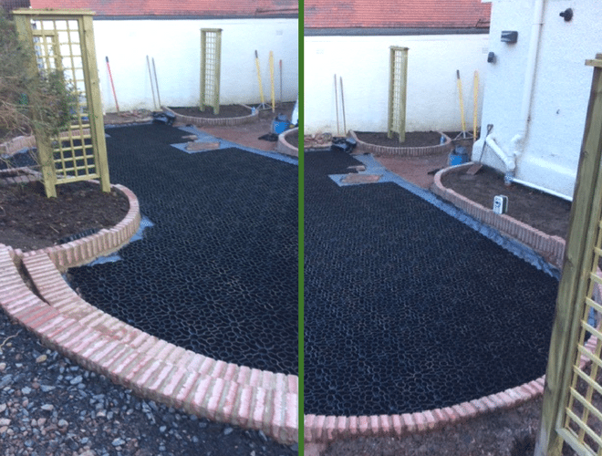 X-Grid Garden Paving Products and Work