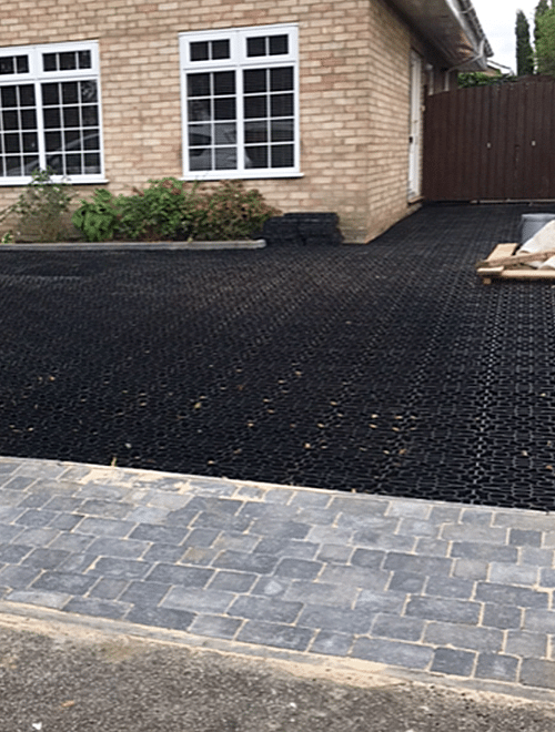 Black X-Grid Gravel Driveway Project