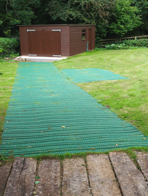 Grass Reinforcement Mesh to Shed Work