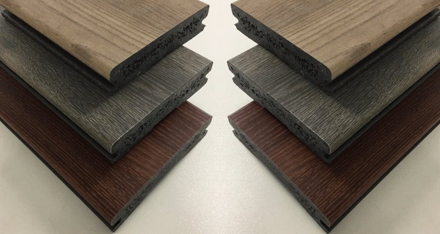 Three Colours Of Plastic Decking Boards