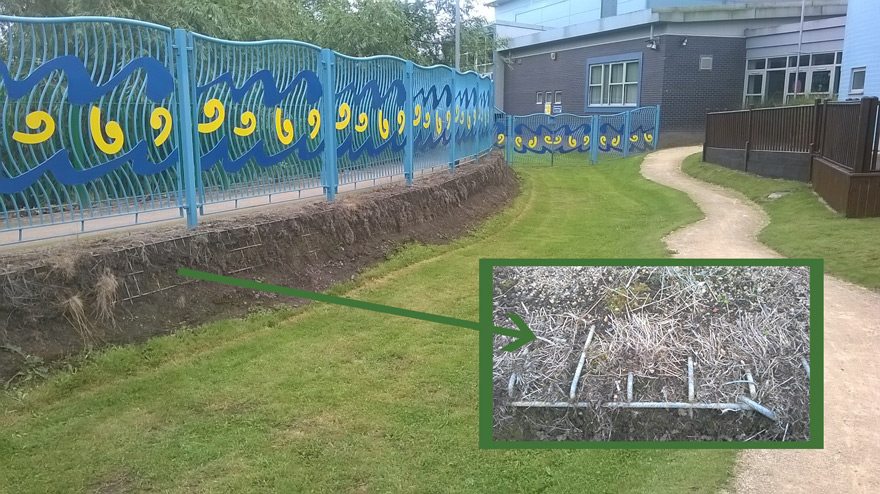 Bulwell Riverside Banking Before Grass Protection Mats Installed