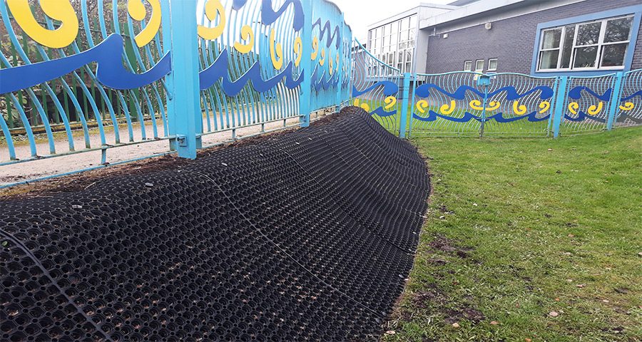 Bulwell Riverside Banking Grass Protection Mats Installed Featured Image