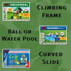 QuadroPlay - Large Pool & Curved Slide Combo