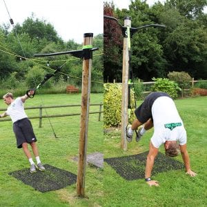 Grass Protection Mats Used Under Fitness Trees