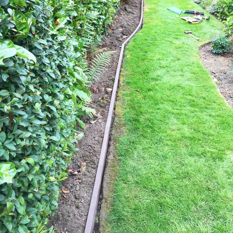 Lawn Edging Plank Installation Case Study: Work