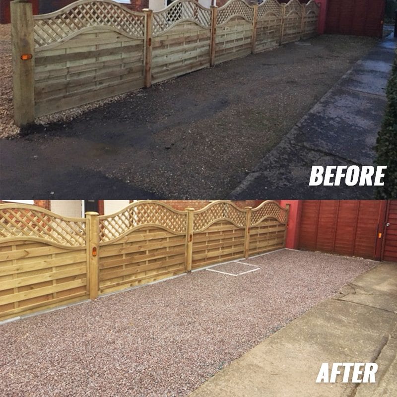 26m² X-Grid® Gravel Driveway Customer Installation: Before and After