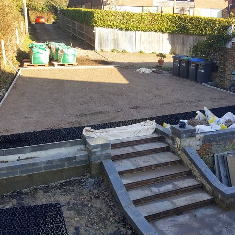 80m² X-Grid® Domestic Gravel Driveway Installation: Work