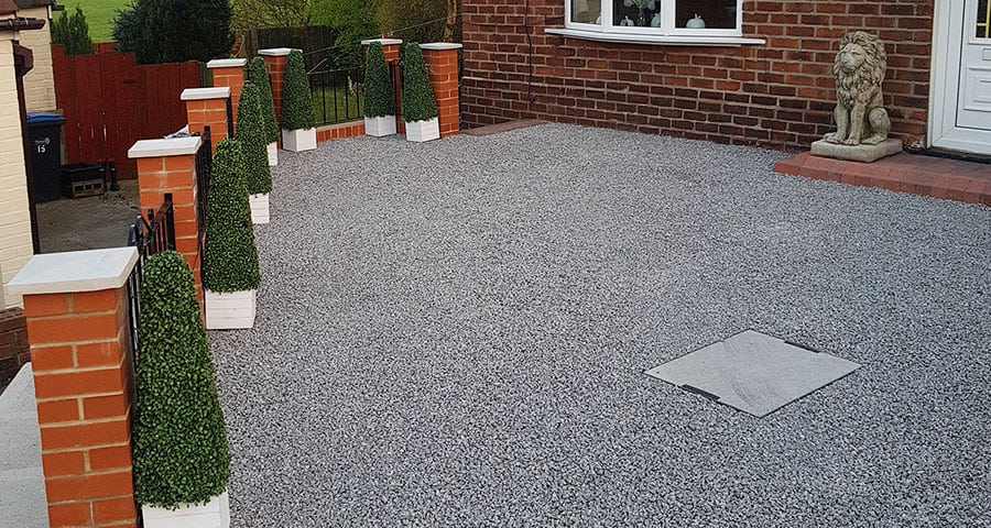 X Grid Gravel Driveway, How To Design A Front Garden Driveway