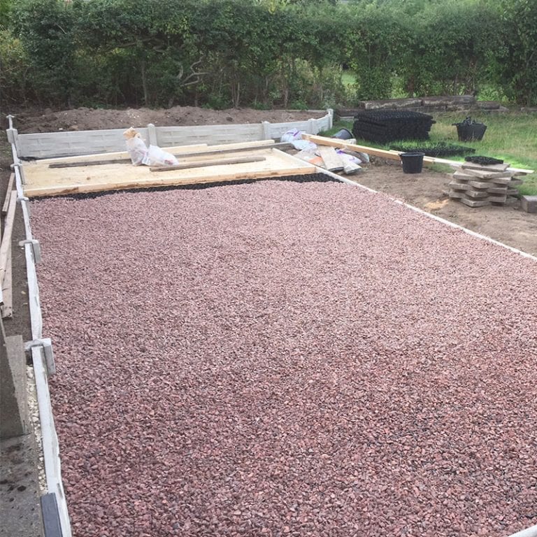 50m² Black XGrid® Gravel Patio Installation Blogs By MatsGrids