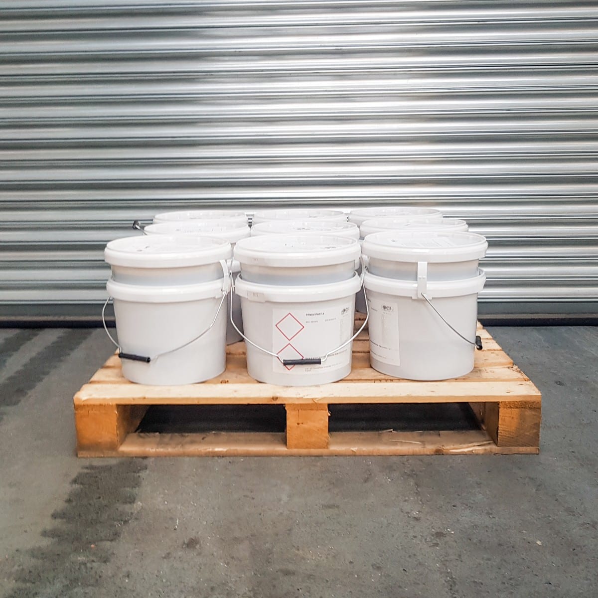Part Pallet of 9qty Non-UV Resin Bound Gravel Binder