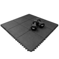 Rubber Gym Mats - 900x900x16mm - Interlocking
