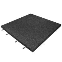 4 Qty Rubber Play Tiles - Black -  1m²