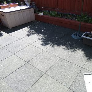 Rubber Tiles In Use - Garden Paving